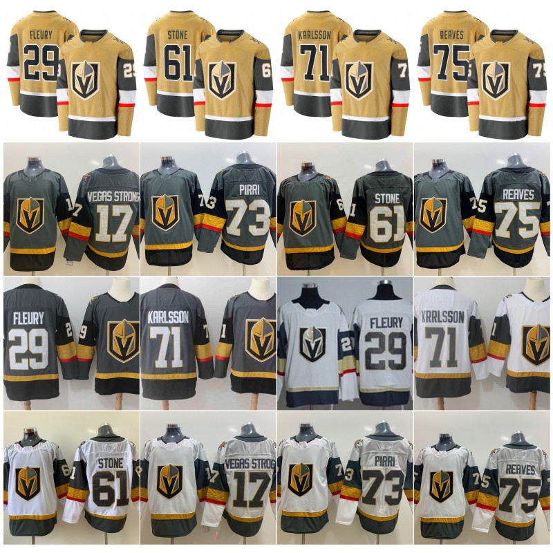 Vegas Golden Knights 2020-2021 Gold Third Jersey 29 Marc-Andre Fleury 61 Mark Stone 75 Ryan Reaves 71 William Karlsson Hockey Jerseys, Black;red
Vegas Golden Knights 2020-2021 Gold Third Jersey 29 Marc-Andre Fleury 61 Mark Stone 75 Ryan Reaves 71 William Karlsson Hockey Jerseys, Black;red