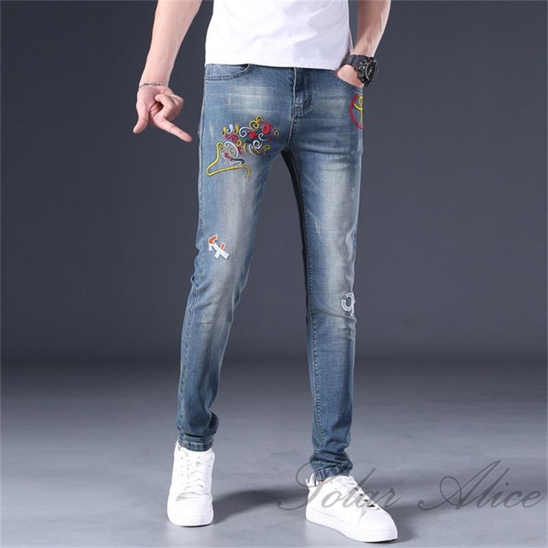 Free shipping 2020 men's new stretch slim jeans zodiac rat Embroidered youth mid-rise straight-leg casual pants, Blue
Free shipping 2020 men's new stretch slim jeans zodiac rat Embroidered youth mid-rise straight-leg casual pants, Blue