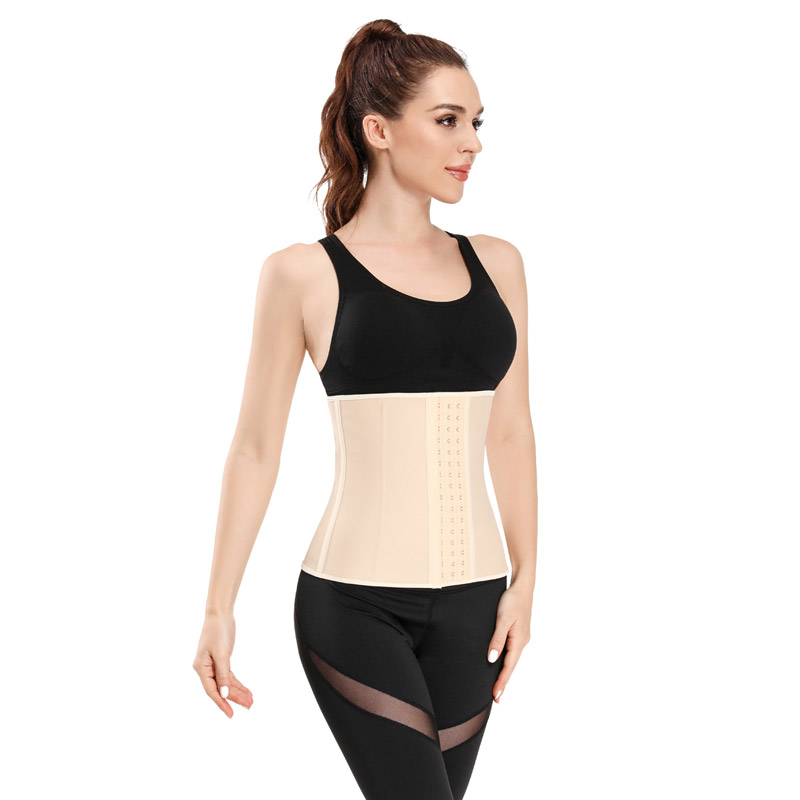 3 Layers 9 Steel Boned 100% Latex Waist Trainer Corset Training Corsets and Bustiers Cincher Slimming Shapewear Bodysuit 9079E