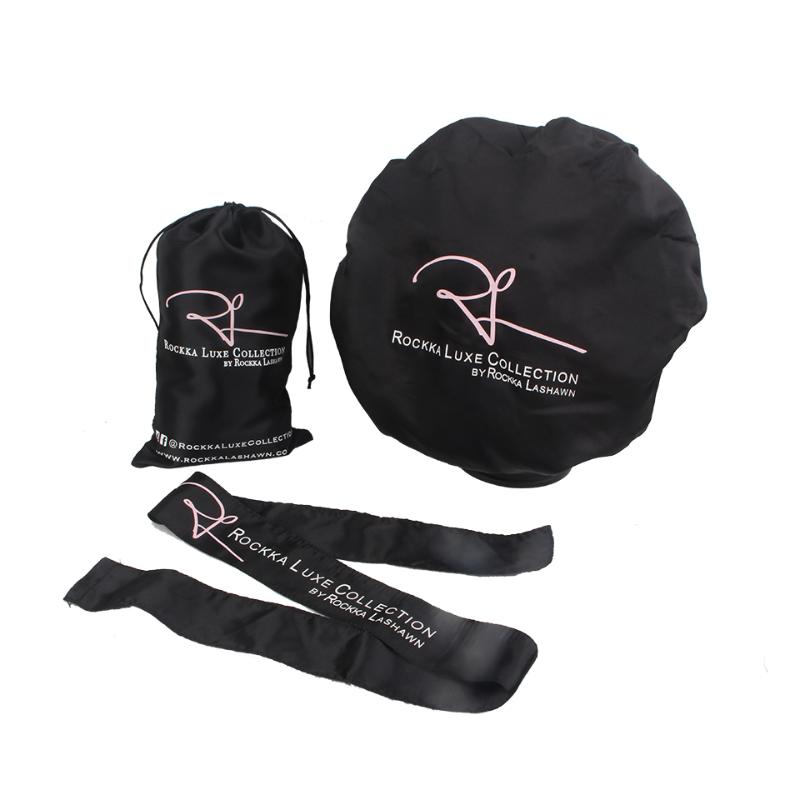 Custom logo printing virgin hair extension bundles packaging satin bags wrap headband sleep protect cap bonnet
Custom logo printing virgin hair extension bundles packaging satin bags wrap headband sleep protect cap bonnet