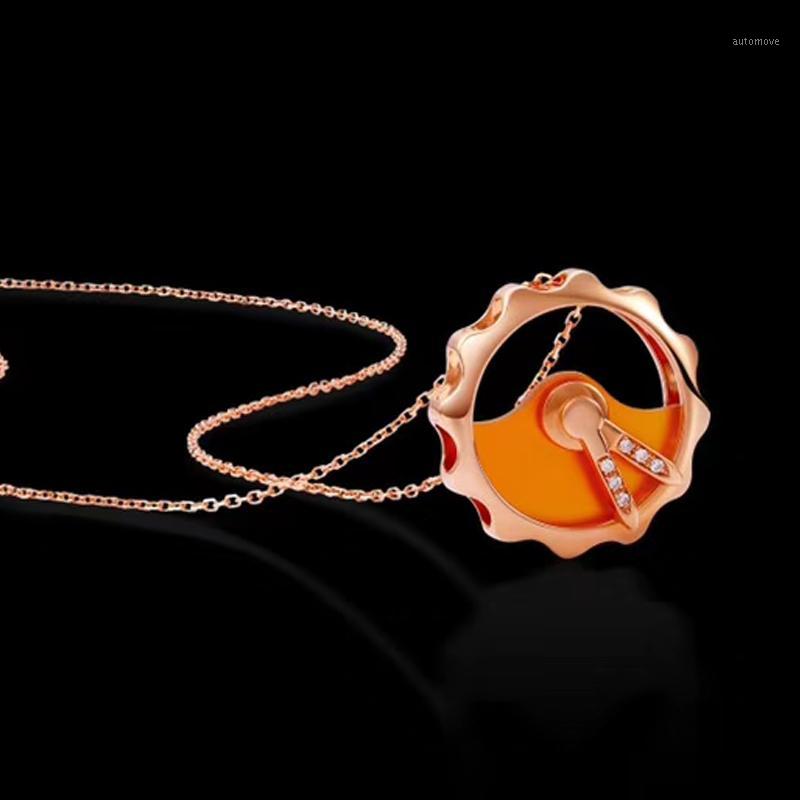 18K Gold Real Diamond Women Pendant Necklaces Round Clock Orange Opal Wedding Party Engagement Anniversary Necklaces Birthday1
18K Gold Real Diamond Women Pendant Necklaces Round Clock Orange Opal Wedding Party Engagement Anniversary Necklaces Birthday1