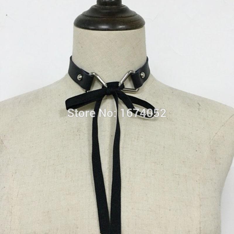 Chains Fashion Jewelry 100% Handcrafted Punk Cute Lolita Lace Up Tie Ribbon Choker Real Leather Gothic Sub Collar Bow Necklace
Chains Fashion Jewelry 100% Handcrafted Punk Cute Lolita Lace Up Tie Ribbon Choker Real Leather Gothic Sub Collar Bow Necklace