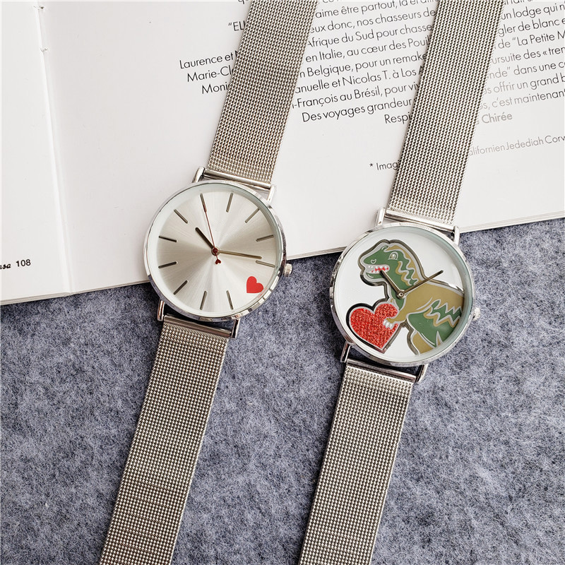 Fashion Women girls New York Dinosaur heart style dial metal steel band Quartz wrist Watch CO04, Slivery;brown
Fashion Women girls New York Dinosaur heart style dial metal steel band Quartz wrist Watch CO04, Slivery;brown