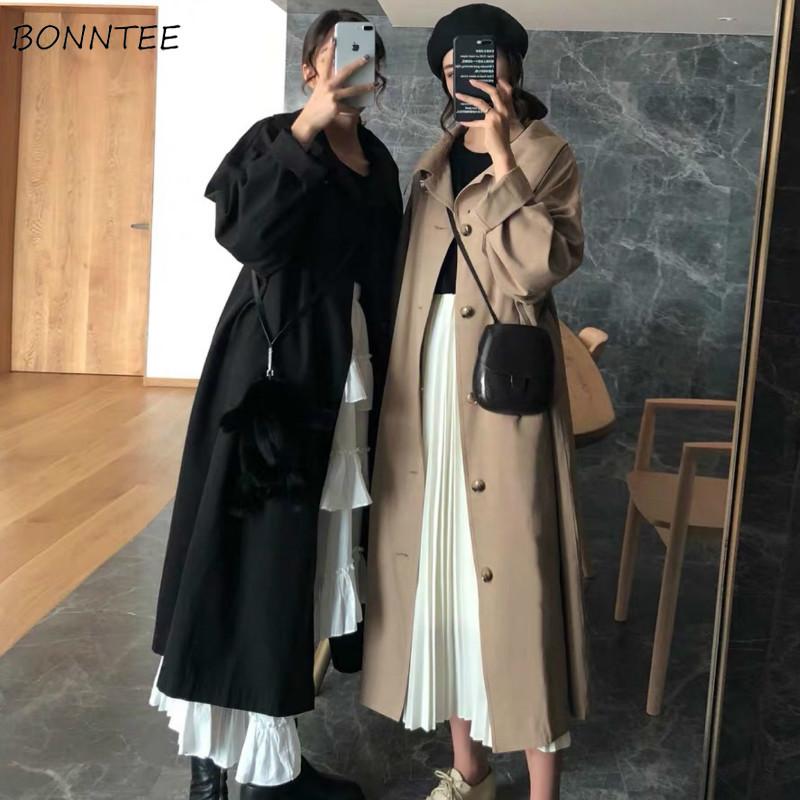 Trench Women Single Breasted Korean Style Pocket Solid Long Coats Womens Large Size 3XL Soft Leisure Clothes Straight Students, Black
Trench Women Single Breasted Korean Style Pocket Solid Long Coats Womens Large Size 3XL Soft Leisure Clothes Straight Students, Black