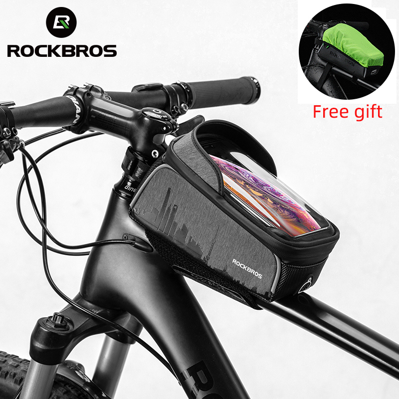 ROCKBROS Touch Screen Waterproof Bicycle Frame Bag Cycling Top Tube Bags Front Phone Holder Case Accessories, Black
ROCKBROS Touch Screen Waterproof Bicycle Frame Bag Cycling Top Tube Bags Front Phone Holder Case Accessories, Black