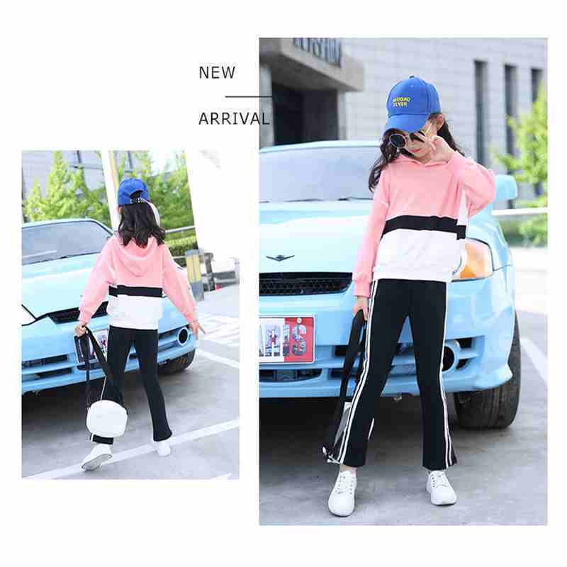 Girls Clothes Sets Autumn Children's Clothing Set Sweatshirt + Pants Two-piece Casual Kids Sport Suits Teenage 6 8 9 10 12 years LJ200916