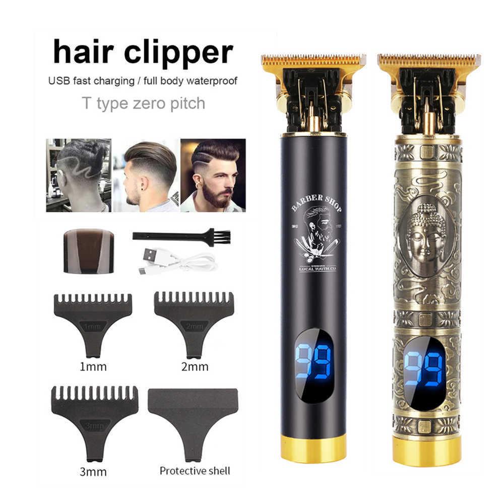 T9 LCD Display Men&#039;s Hair Clipper Beard Trimmer Rechargeable Hair Cutting Machine Barber Shaver Electric Razor Cutter tendeuse X0625 от DHgate WW