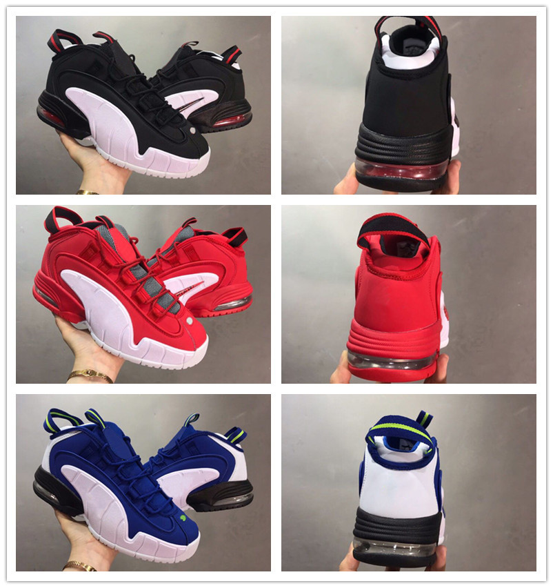 Newest Penny 1 University Red White Black Men shoes Cushion Hardaway Deep Royal Blue Men Athletic sneakers with box, Shipping
Newest Penny 1 University Red White Black Men shoes Cushion Hardaway Deep Royal Blue Men Athletic sneakers with box, Shipping