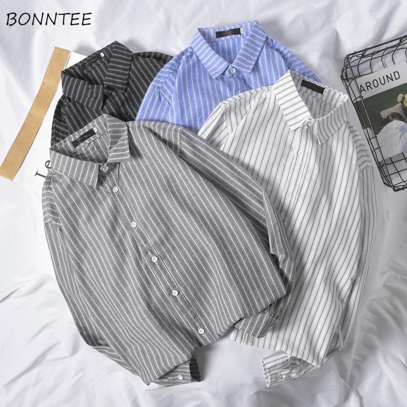 Striped Shirt Men Long Sleeve Loose Males Korean Fashion Plus Size Streetwear Mens Shirts Casual Harajuku Clothes Simple Soft, Gray
Striped Shirt Men Long Sleeve Loose Males Korean Fashion Plus Size Streetwear Mens Shirts Casual Harajuku Clothes Simple Soft, Gray
