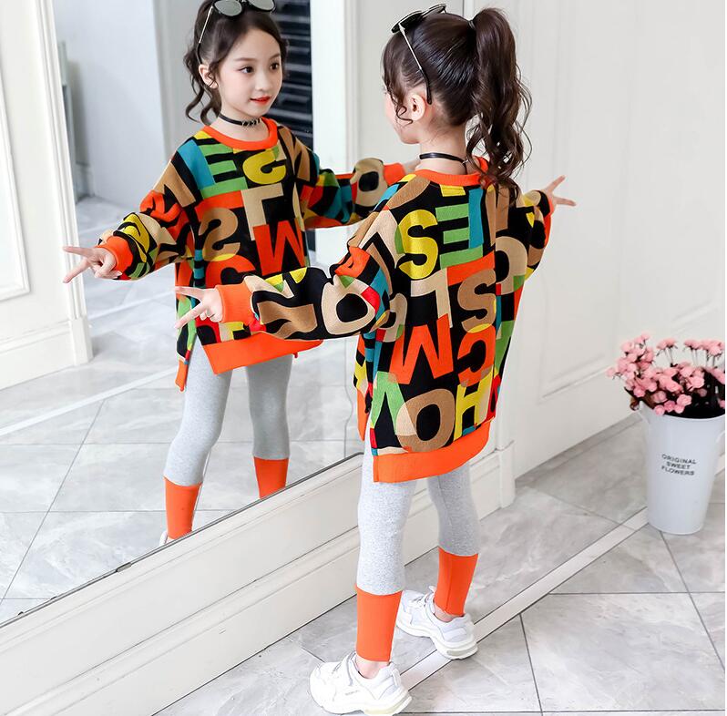 2021 New Kids Clothes Suit Girls Autumn Clothing Fashion Casual Big Children'S Letter Sweater+ Leggings Two-Piece Set, Photo color 2
2021 New Kids Clothes Suit Girls Autumn Clothing Fashion Casual Big Children'S Letter Sweater+ Leggings Two-Piece Set, Photo color 2