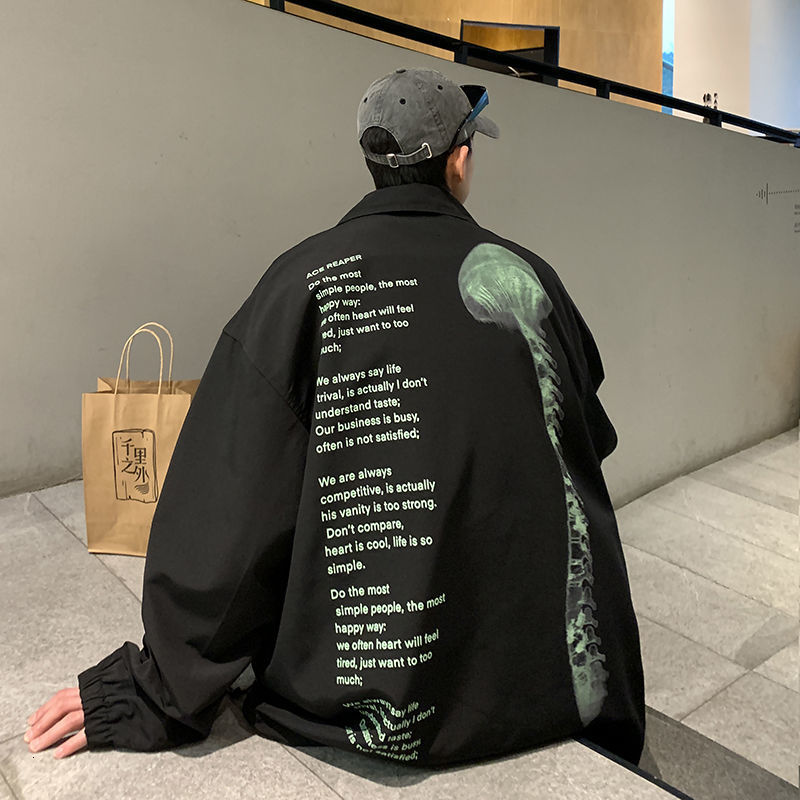 2021 New Men's Graphic Printed Casual Jackets Woman Oversize Korean Streetwear Jacket Coat Hip Hop Male Fashion Clothing Kbtd, Black
2021 New Men's Graphic Printed Casual Jackets Woman Oversize Korean Streetwear Jacket Coat Hip Hop Male Fashion Clothing Kbtd, Black