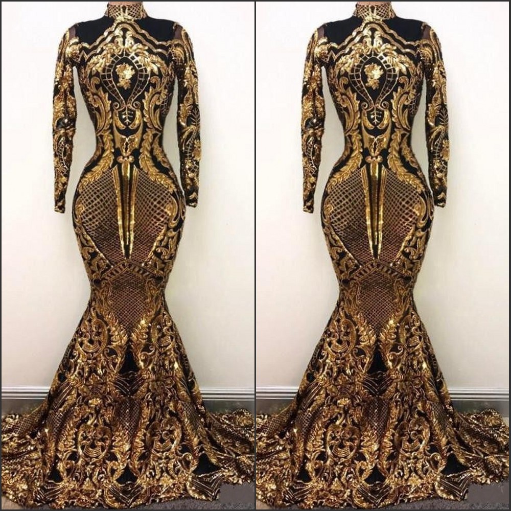 2021 Cheap Luxury Long Sleeves Evening Dresses Wear Mermaid High Neck Holidays Graduation Wear Black Gold Sequins Prom Party Gowns Custom, Same as picture
2021 Cheap Luxury Long Sleeves Evening Dresses Wear Mermaid High Neck Holidays Graduation Wear Black Gold Sequins Prom Party Gowns Custom, Same as picture
