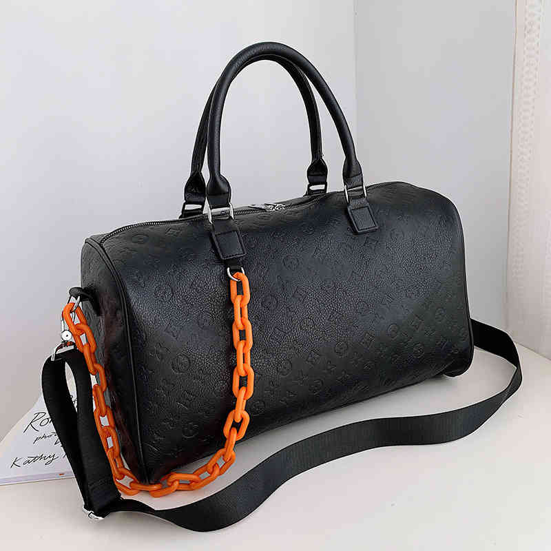 Travelling Bag Duffel s Small Pu Embossed Short Distance Travel Women's Portable One Shoulder High-capacity Sports Fitness Chain Storage, White
Travelling Bag Duffel s Small Pu Embossed Short Distance Travel Women's Portable One Shoulder High-capacity Sports Fitness Chain Storage, White