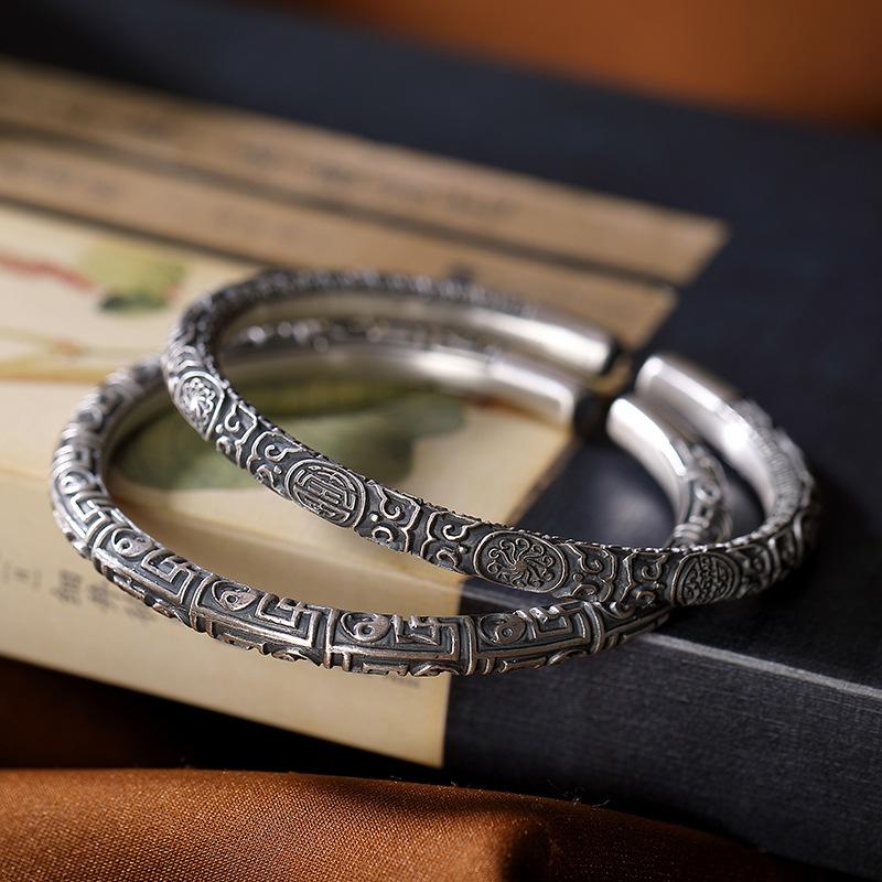silver 999 vintage anaglyph ms tai chi man bracelet personality do old fu lu shou bracelet solid fine silver bracelets
silver 999 vintage anaglyph ms tai chi man bracelet personality do old fu lu shou bracelet solid fine silver bracelets