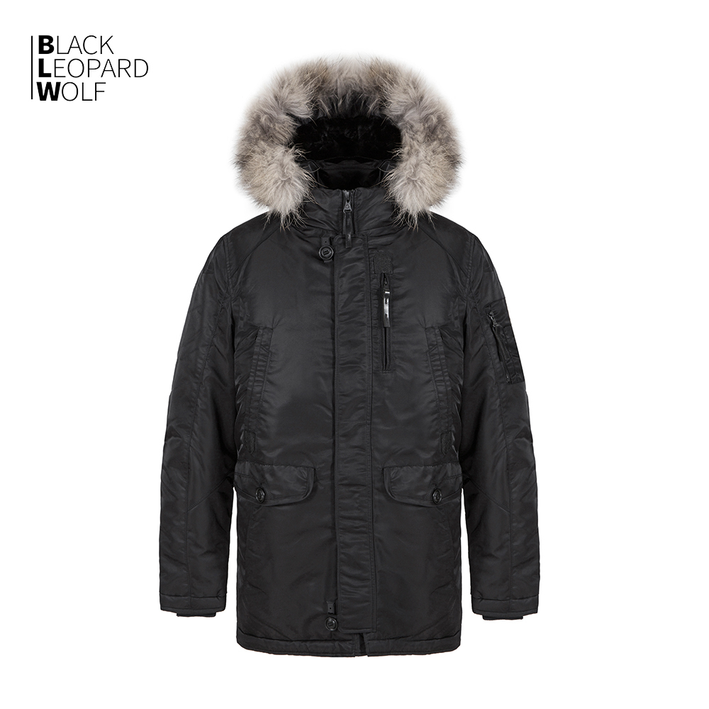 Blackleopardwolf New Winter Men Jackets with Real Fur High Quality men's jackets thick warm Outerwear Winter Parka Men 1679 201123