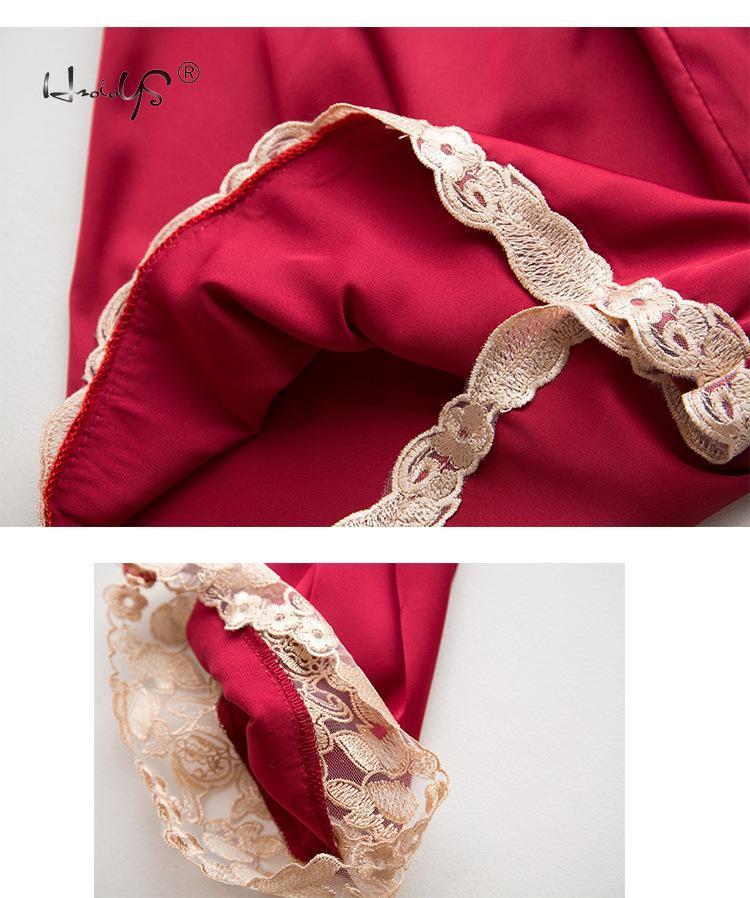 Sexy Women's Robe Gown Sets Autumn Winter 4 5 Piece Pajamas Sets Sleepwear Womens Sleep Set Faux Silk Robe Femme Lingerie 201113
