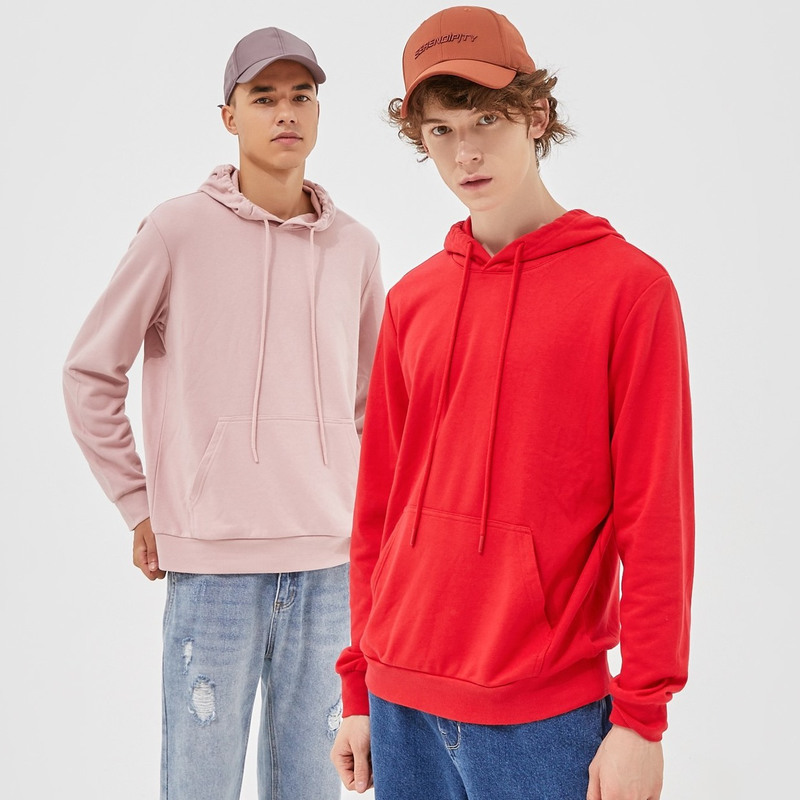 Metersbonwe Basic Hoodies Male Female Hooded Sweatshirts High Quality Solid Colour Fashion Unisex Hoodies Skateboard Streetwear 201104
