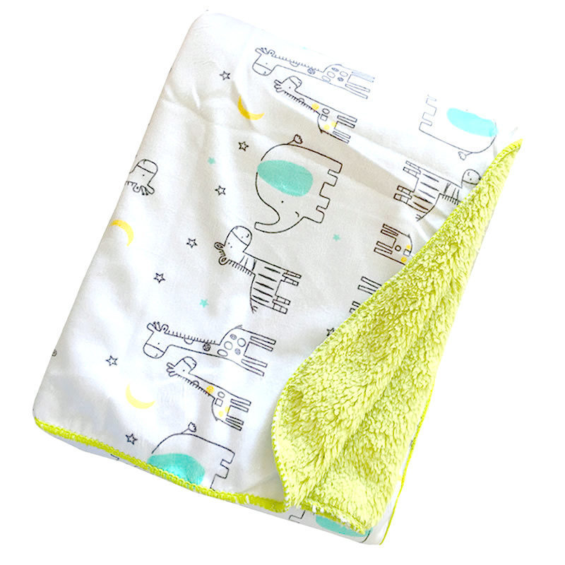 Baby Blankets Short Plush Cartoon Animals Style Coral Fleece Newborns Receiving Blanket Stroller Blanket Infant Nap Swaddle Wrap LJ201208