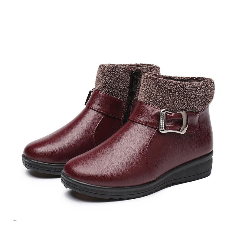 CINESSD 2020 Winter Women Boots quality PU Leather Waterproof Warm Plush Ankle Boots Thick Soled Shoes Woman Flats Botas Mujer, Black 
CINESSD 2020 Winter Women Boots quality PU Leather Waterproof Warm Plush Ankle Boots Thick Soled Shoes Woman Flats Botas Mujer, Black