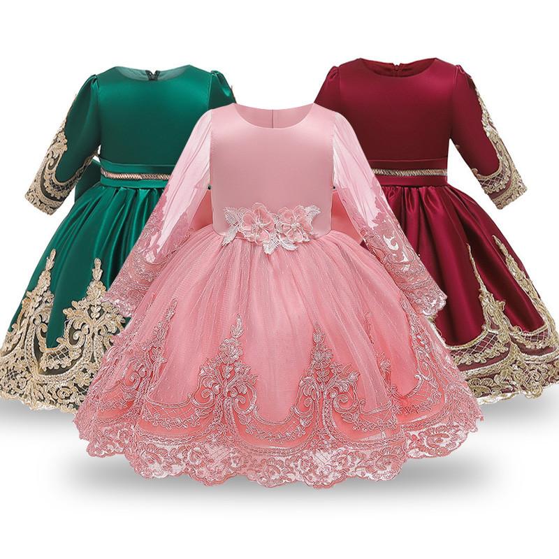 Baby Girls Christmas Dress Elegent Flower Lace Bow Kids Dresses for Girl Princess Long Sleeve Party Ball Gown Children Clothing, White
Baby Girls Christmas Dress Elegent Flower Lace Bow Kids Dresses for Girl Princess Long Sleeve Party Ball Gown Children Clothing, White