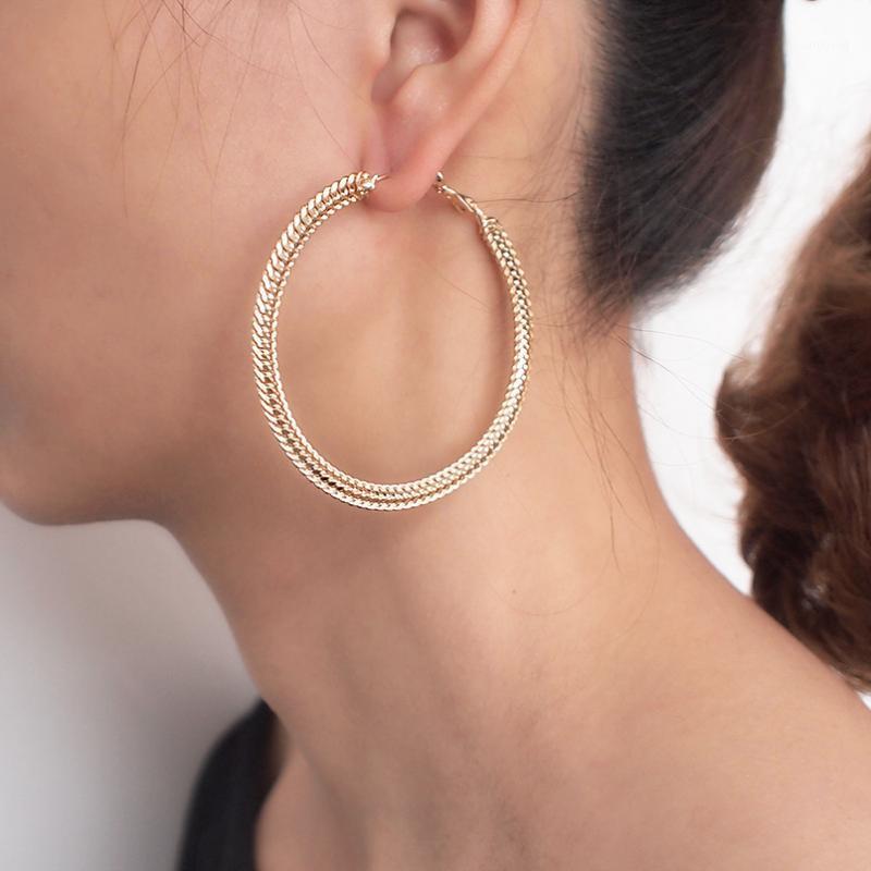 Hoop & Huggie 60mm Diameter Wide Earrings For Women Golden Silver Color Alloy Statement Brincos 2021 Fashion Jewelry UKMOC1
Hoop & Huggie 60mm Diameter Wide Earrings For Women Golden Silver Color Alloy Statement Brincos 2021 Fashion Jewelry UKMOC1