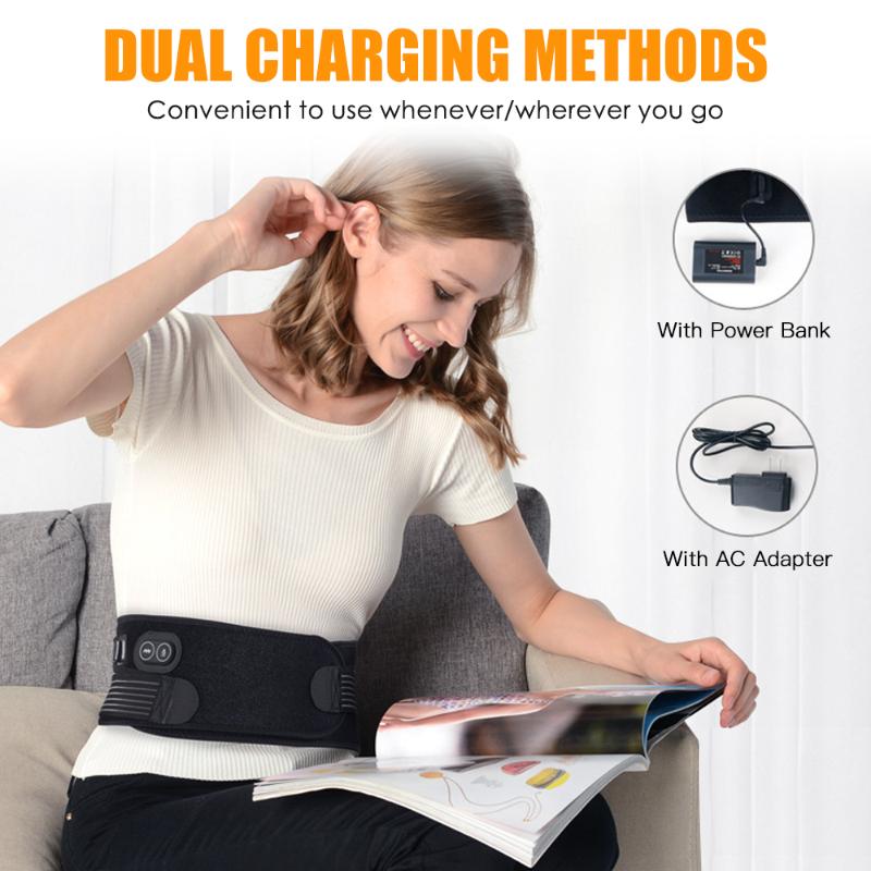 Waist Support Massaging Heating Pad Portable Belt Far Infrared Massage For Abdominal Back Pain1