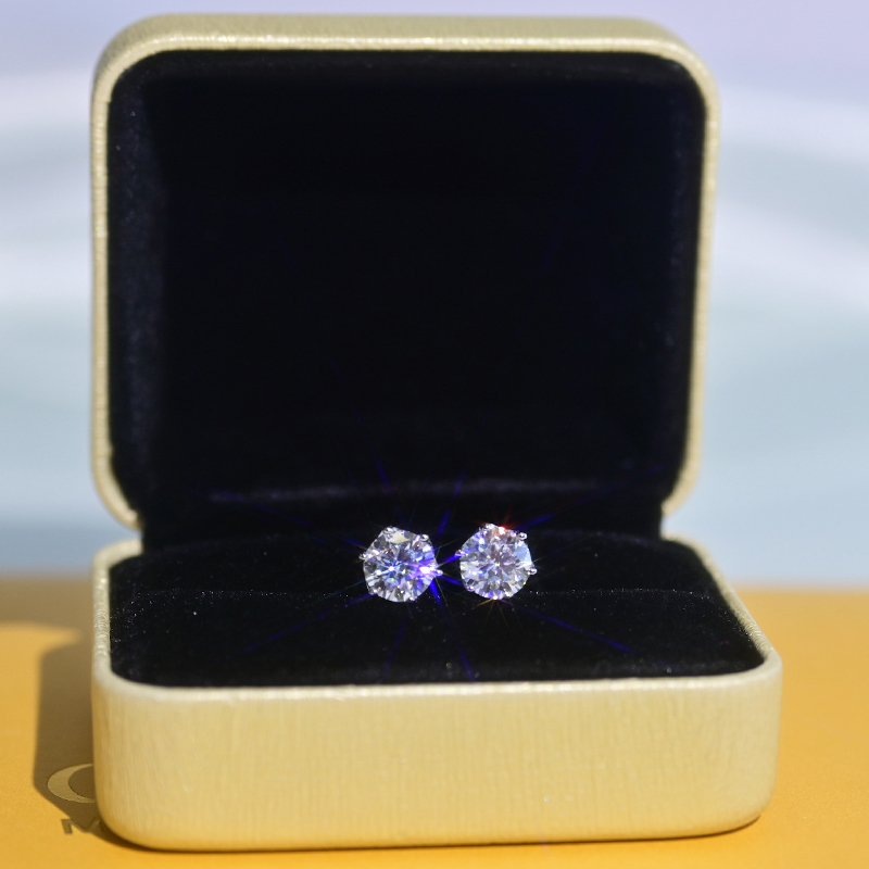 COSYA Real 1 Carat Diamond Stud Earrings For Women 925 Sterling Silver Party Wed Fine Jewelry Valentine's Day Gifts 220211