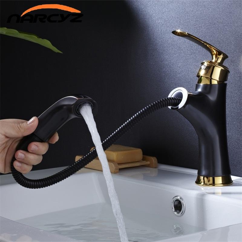 Basin Faucets Brass Black Modern Pull Out And Down Bathroom Faucet Kitchen Sink Faucet Toilet Mixer Tap Hot Cold Water B575
Basin Faucets Brass Black Modern Pull Out And Down Bathroom Faucet Kitchen Sink Faucet Toilet Mixer Tap Hot Cold Water B575