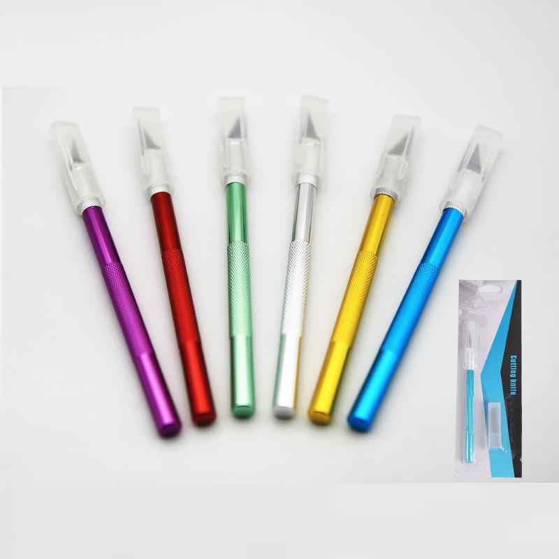 6 Colour Non-Slip Metal Scalpel Knife Tools Kit Cutter Engraving Craft knives+5pcs Blades Mobile Phone PCB DIY Repair Hand Tools
6 Colour Non-Slip Metal Scalpel Knife Tools Kit Cutter Engraving Craft knives+5pcs Blades Mobile Phone PCB DIY Repair Hand Tools
