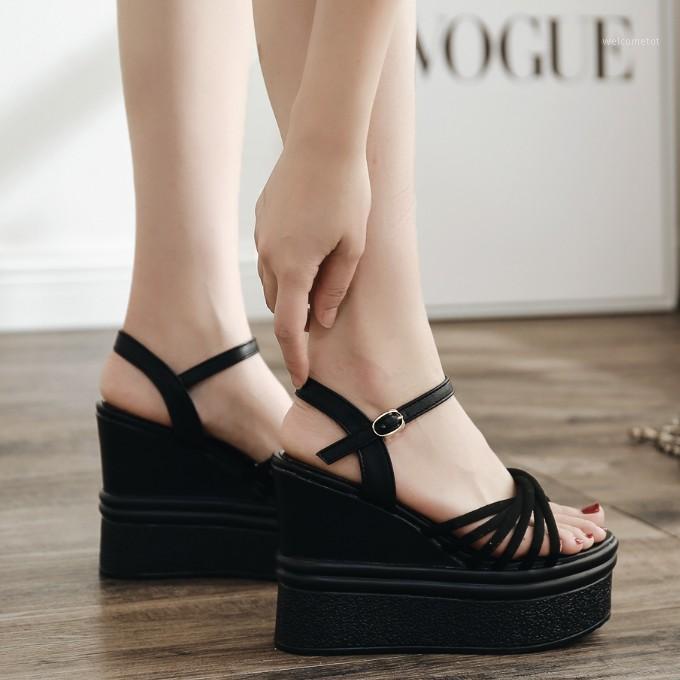 Lucky2021 Summer New High Open Toe Women's Korean Version Slope Heel Thick Bottom Cross Belt Muffin Roman Sandals Women1, Black
Lucky2021 Summer New High Open Toe Women's Korean Version Slope Heel Thick Bottom Cross Belt Muffin Roman Sandals Women1, Black