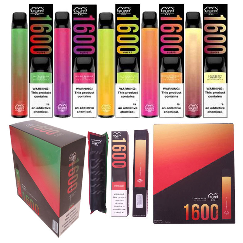 Vape pen box packaging PUFF XXLs plus bars distributor Disposable vaporizer 1600 Puffs 1000 mAh puff xxl vape pen
Vape pen box packaging PUFF XXLs plus bars distributor Disposable vaporizer 1600 Puffs 1000 mAh puff xxl vape pen