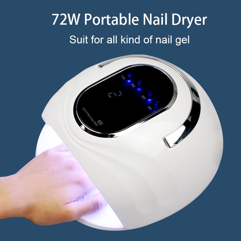 72W UV LED Nail Gel Lamp 42Pcs Nail Dryer For All Gel Varnish UV LED Ice Lamp With LCD Display For DIY Manicure Tools, Blue
72W UV LED Nail Gel Lamp 42Pcs Nail Dryer For All Gel Varnish UV LED Ice Lamp With LCD Display For DIY Manicure Tools, Blue