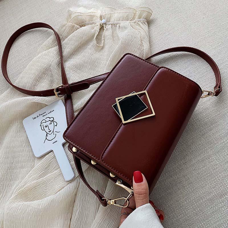 Solid Color PU Leather Small Crossbody Bags For Women 2021 Shoulder Simple Bag Lady Designer Lock Handbags and Purses, Black
Solid Color PU Leather Small Crossbody Bags For Women 2021 Shoulder Simple Bag Lady Designer Lock Handbags and Purses, Black