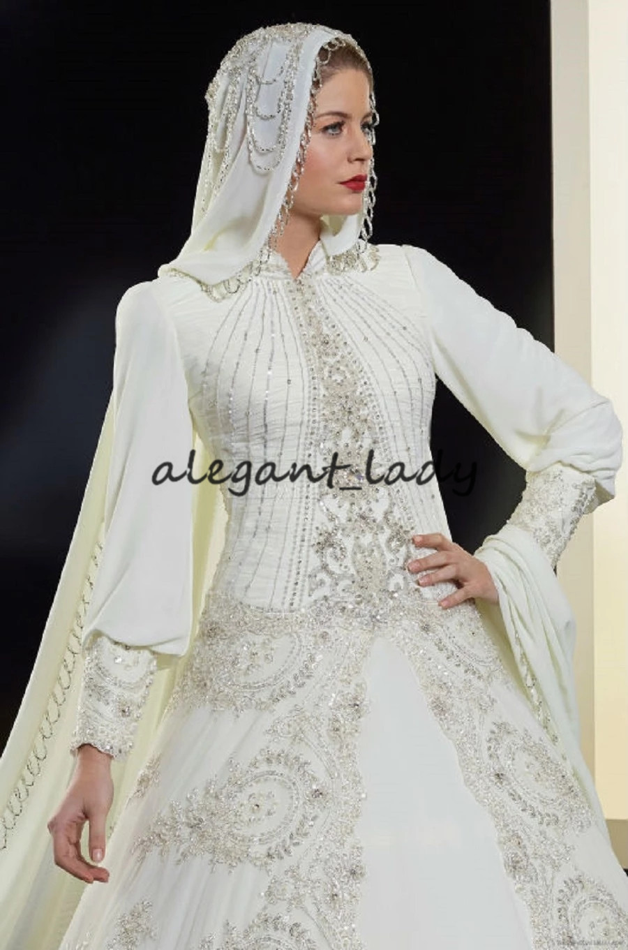 high neck long sleeves muslim modest wedding dresses with hijab saudi arabic bridal gowns islamic beaded crystal vestidos