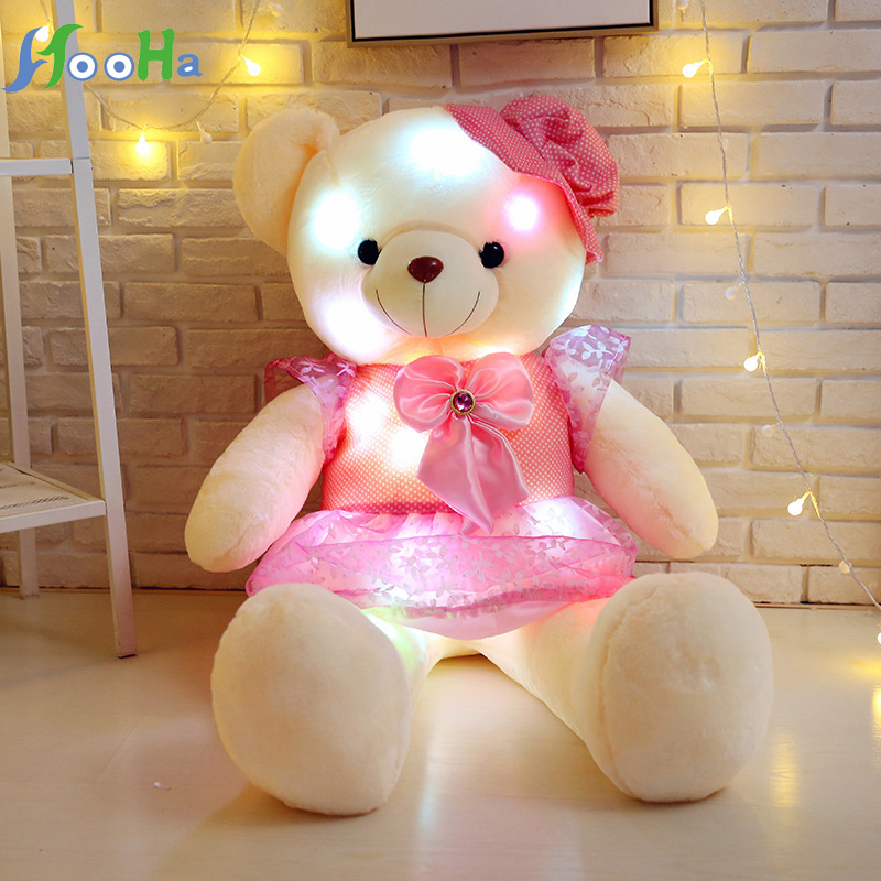 50cm Luminous Teddy Bear Valentine's Day Creative Light pillow Stuffed Animal Plush Toy Colorful Glowing Christmas Gift for girl Q0109
50cm Luminous Teddy Bear Valentine's Day Creative Light pillow Stuffed Animal Plush Toy Colorful Glowing Christmas Gift for girl Q0109