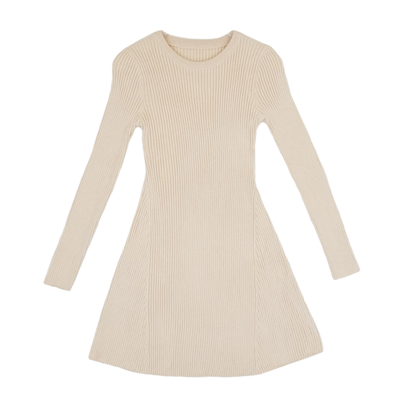 New Women Vintage Dress Auutmn Winter Long Sleeve Slim A Line Short Sweater Dresses Eleagnt Ladies Knitted Robe Vestidos Mujer 201029