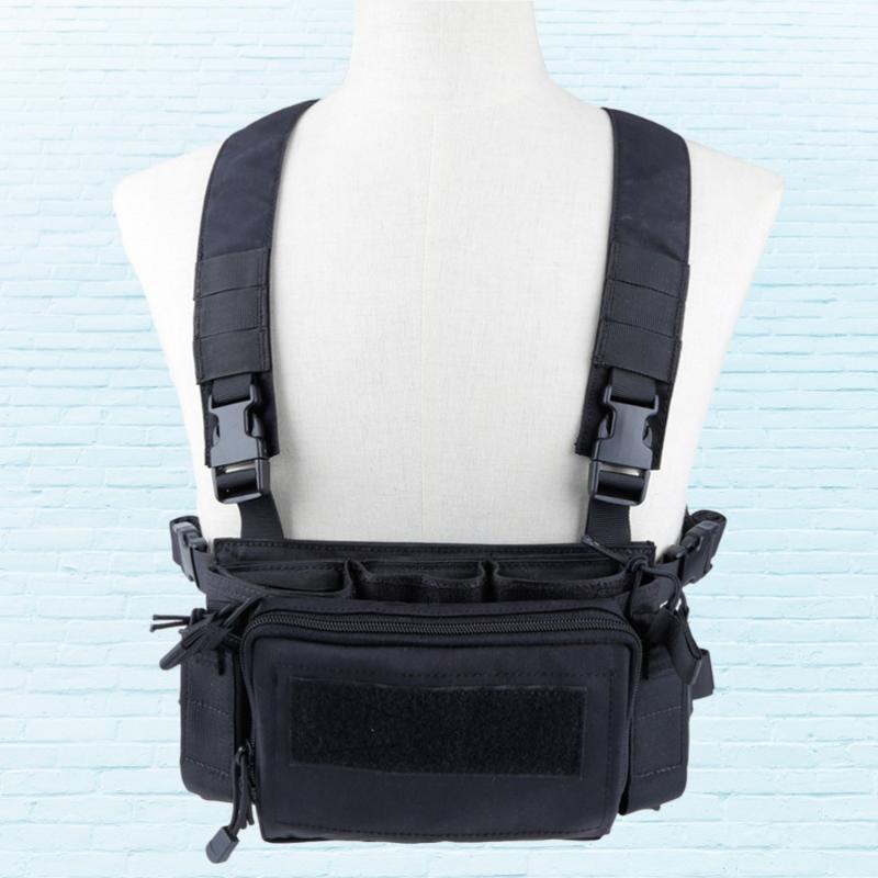Breathable Chest Vest Rig Multipurpose Molle Vest with Multi-Pockets Bag Fighting Load Carrier for CS Game Paintbal1, Black
Breathable Chest Vest Rig Multipurpose Molle Vest with Multi-Pockets Bag Fighting Load Carrier for CS Game Paintbal1, Black