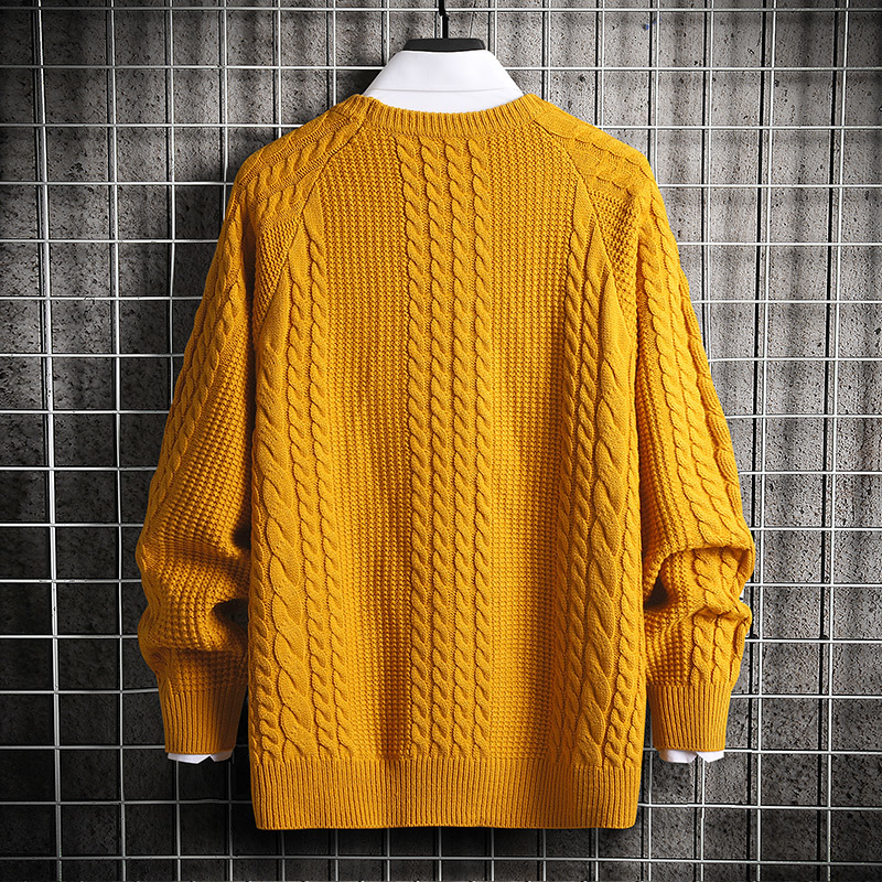 SingleRoad Oversized Mens Knitted Sweater Men Winter Hip Hop Harajuku Korean Casual Sweaters Pullover Black Sweater Men 201221