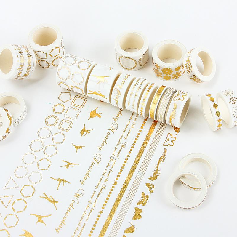 1PC Bronzing Stickers Scrapbooking Creative Stamping Sticker DIY Decorative Tape Gilding Gold Notebook Photo 8mm
1PC Bronzing Stickers Scrapbooking Creative Stamping Sticker DIY Decorative Tape Gilding Gold Notebook Photo 8mm