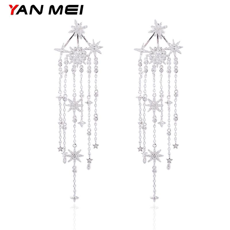 YAN MEI 2020 Women Tassel Star White Gold Color CZ Dangle Earrings Luxury Jewelry Fashion Life GLE6675Y
YAN MEI 2020 Women Tassel Star White Gold Color CZ Dangle Earrings Luxury Jewelry Fashion Life GLE6675Y