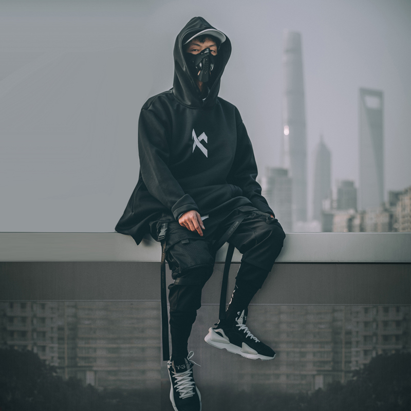 Autumn Men Harajuku Hip Hop Coats Male Jacket Oversize Long Hoodie Cotton Fashion Swag Coat And Jacket US Size T200102