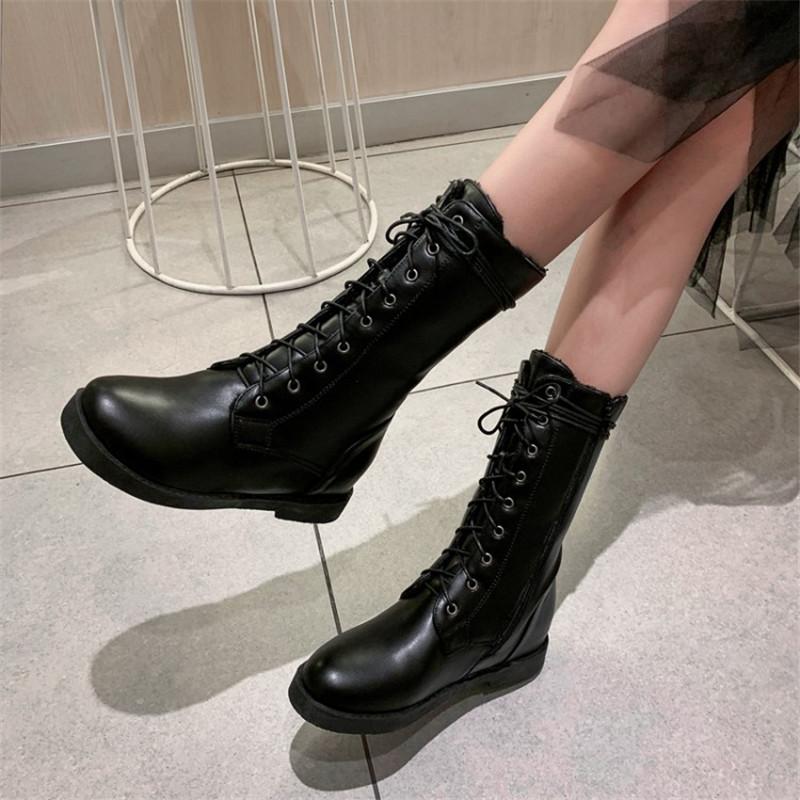 PXELENA Women Mid Calf Boots Hidden Heel Lace Up Punk Rock Gothic Combat Motorcycle Knight Biker Shoes Plus Size, White autumn
PXELENA Women Mid Calf Boots Hidden Heel Lace Up Punk Rock Gothic Combat Motorcycle Knight Biker Shoes Plus Size, White autumn