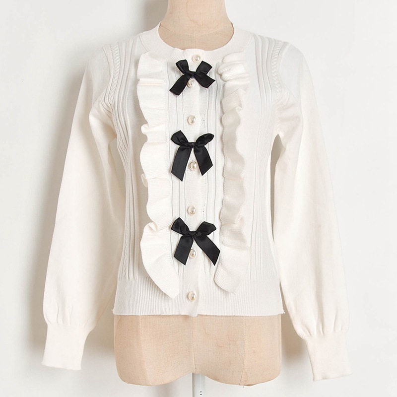 New 2021 Female Sweet Spring Cardigans Lovely Crocheted Bow Tops Base Buttons Outerwear Jacket Solid Casual Lady Top Md6l, Black
New 2021 Female Sweet Spring Cardigans Lovely Crocheted Bow Tops Base Buttons Outerwear Jacket Solid Casual Lady Top Md6l, Black