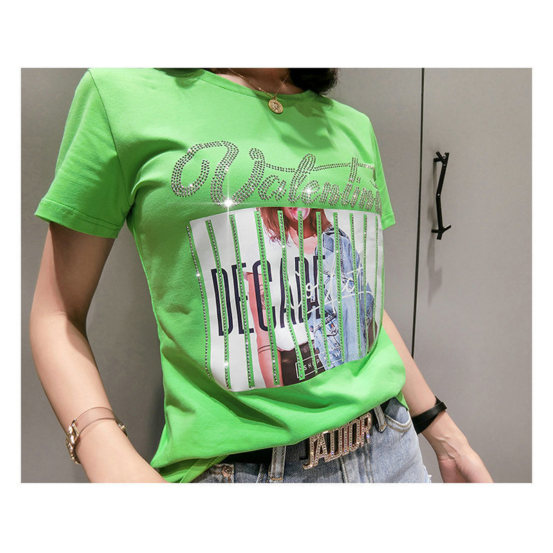Summer T shirt Women Clothes Vintage Yellow Korean Short Sleeve Print Tshirt Woman Tops Casual White Tee Shirt Fashion T200516