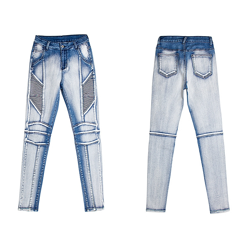 Plus Size 4XL Moto Jeans Women Spring Autumn Skinny Motorcycle Biker Jeans Womens Fit Slim Elstic Denim Pants Female K320 201030