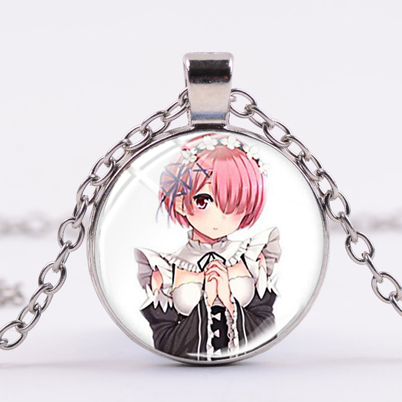 Fashion Anime Re: Zero Necklace Ram Rem Emilia Lovely Anime Girl Print Round Glass Gem Bronze Color Chain Pendant Choker
Fashion Anime Re: Zero Necklace Ram Rem Emilia Lovely Anime Girl Print Round Glass Gem Bronze Color Chain Pendant Choker