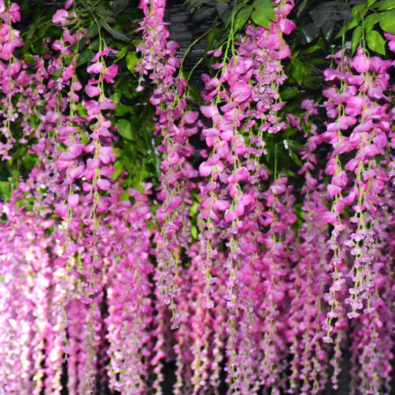 12PCS 110cm Ceiling Hanging Artifical Flowers Wedding Decoration Wisteria Flower Caneartificial Plants Faux Flowers2197608
