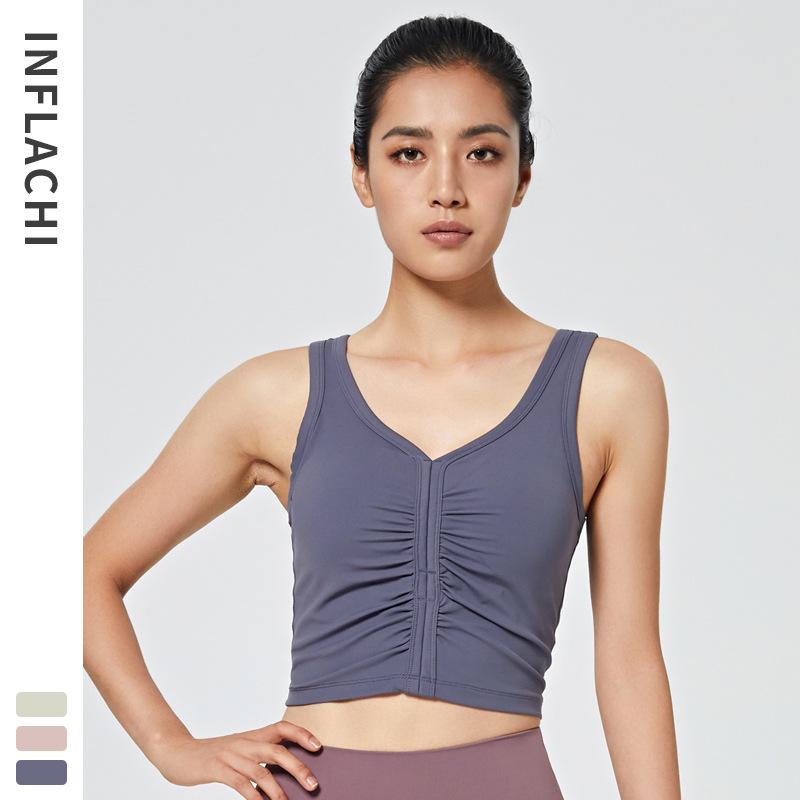 Sexy Women Summer Sleeveless Sports Crop Top Chest Fold Design Fitness Running Quick-Drying Sport Yoga Bra Tank Tops, Blue
Sexy Women Summer Sleeveless Sports Crop Top Chest Fold Design Fitness Running Quick-Drying Sport Yoga Bra Tank Tops, Blue