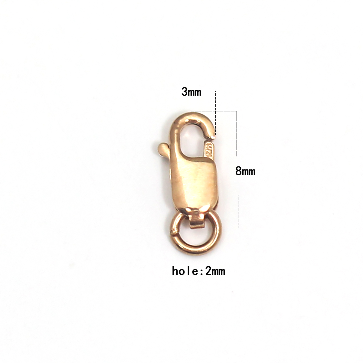 Beadsnice 14k Rose Gold Filled Lobster Claw Clasp metal jewelry findings