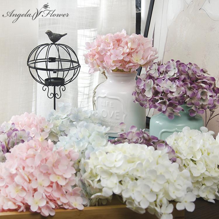 

15cm European silk hydrangea heads artifical flowers DIY wedding party home decor headdress headband flower wall materials heads1, Pink